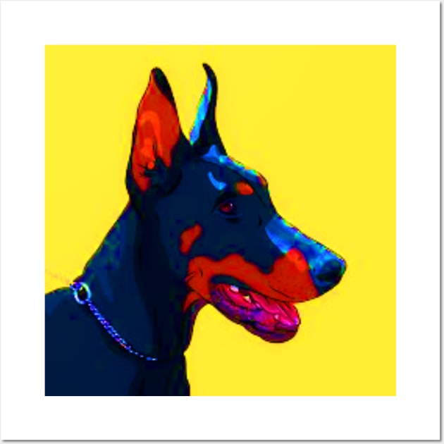 Doberman Illustration Wall Art by NBalboni87